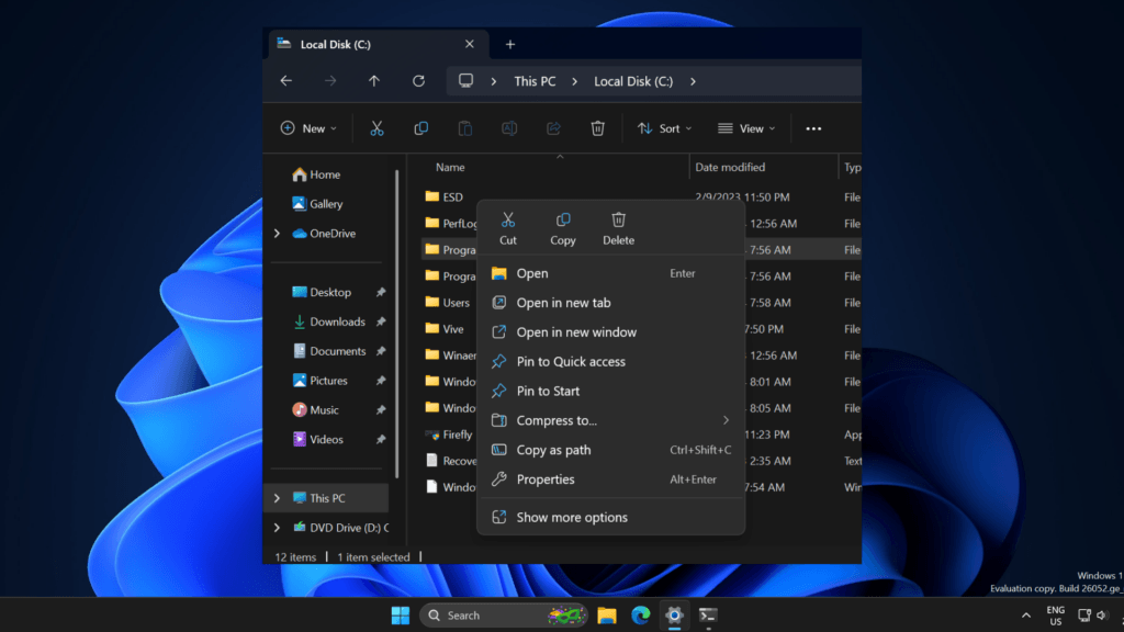 Windows 11s modern right click menus are getting better in Build 26058