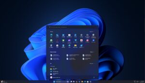 Windows 11 Start menu large in high resolution